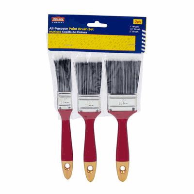 PAINT BRUSH SET,3pc AST SZ W/