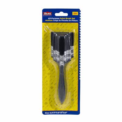 PAINT BRUSH SET,5pc AST SZ PLS