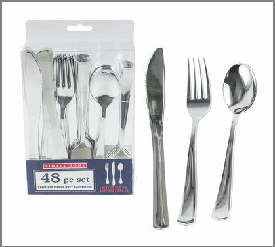 CUTLERY SET,48pcSilverKNIFE/FO