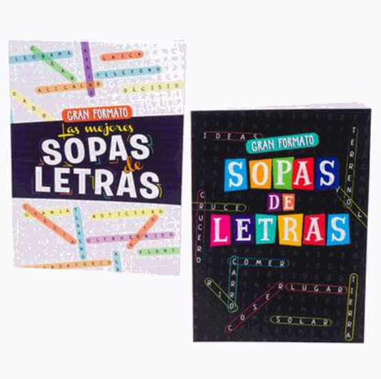 Spanish Puzzle Book – 80 Pages Find a Word 2 Assorted Designs