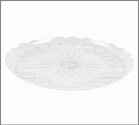 SERVING TRAY,13.1"RND EMBOSSED