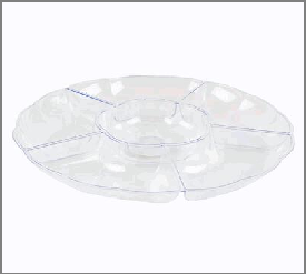 SERVING TRAY,12.2"RND 6SECTION