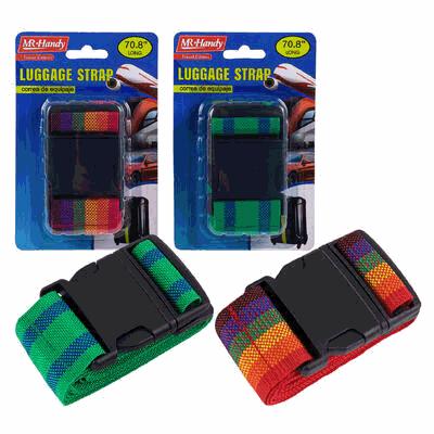 LUGGAGE STRAP,70.8"L,2ASST CLR