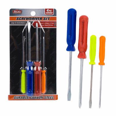 SCREWDRIVER SET,4pc5"L 6"L