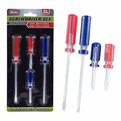 SCREWDRIVER SET,4pc3"L 7"L