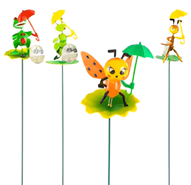 Insects Accent Garden Stake Decor 20-Inch