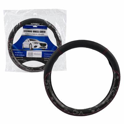 STEERING WHEEL COVER,14" BLACK