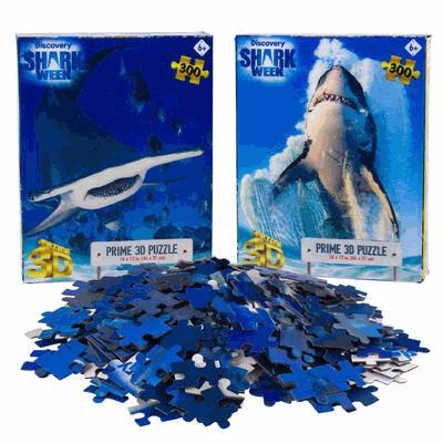 PUZZLE,300pc 3D SHARK WEEK DISCOVERY