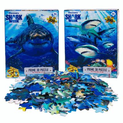 PUZZLE,300pc 3D SHARK WEEK DISCOVERY