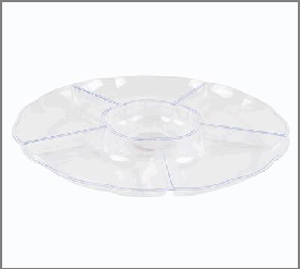 SERVING TRAY,14"RND 6SECTION