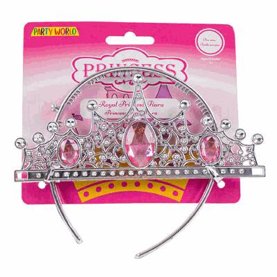 Princess tiara on a Party World branded packaging