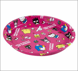 Serving Tray 12.25"D Round – Hello Kitty & Friends