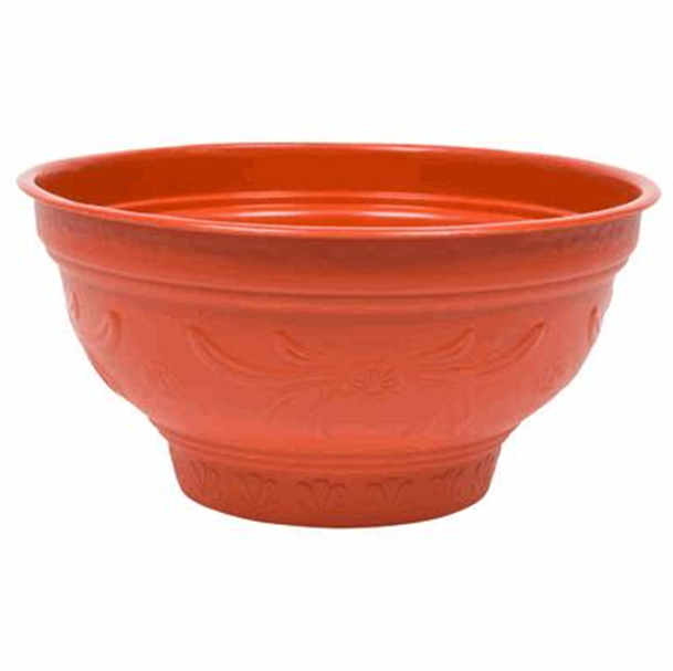 10.51" Flower Design Plastic Planter