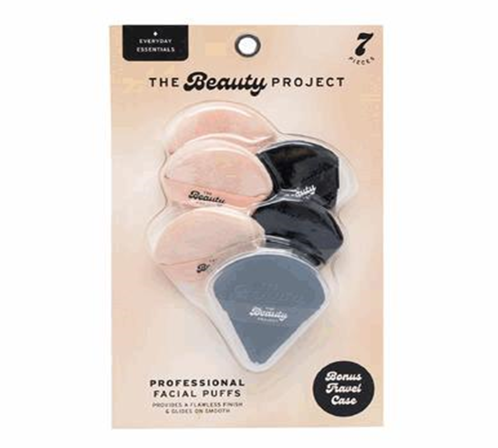 6 Peice Nude & Black Face Makeup Puff Set – Soft & Smooth