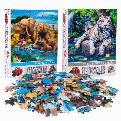 PUZZLE,300pc 3D TIGER/ELEPHANT