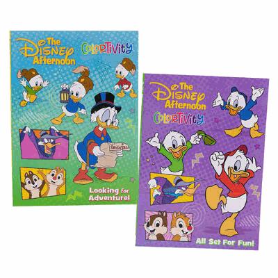 Two coloring books featuring Disney characters on a white background
