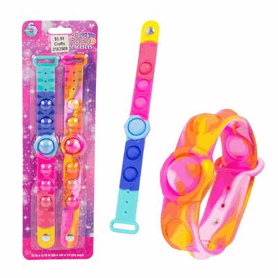 BRACELET SET,2pk GIRLS POP POP