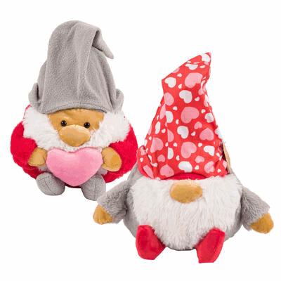 PLUSH,13" GNOMES AST