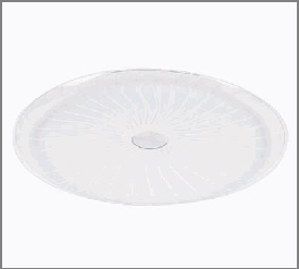 SERVING TRAY,15.6"RND PLSTC LR