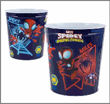 WASTE BIN,9.5"H 8Liter SPIDEY&