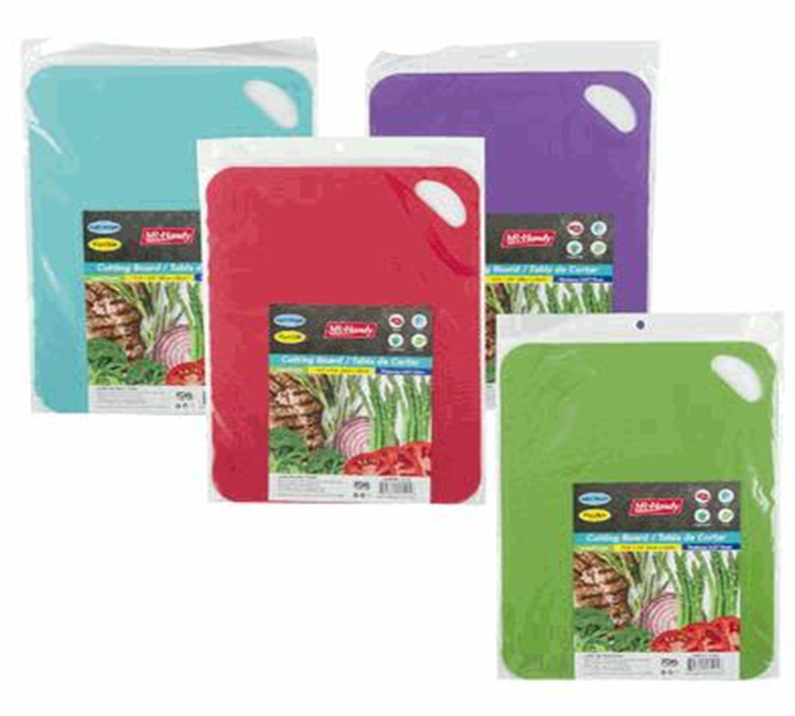 9.8" Cutting Board – 4 Assorted Colors, Compact Kitchen Board