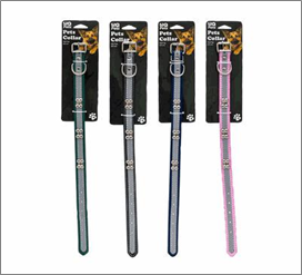 Pet Collar, Medium – 4 Assorted Colors