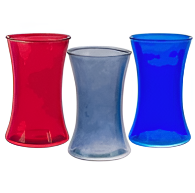 8-Inch Glass Vase – 3 Assorted Colors