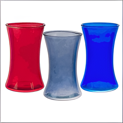 8-Inch Glass Vase – 3 Assorted Colors