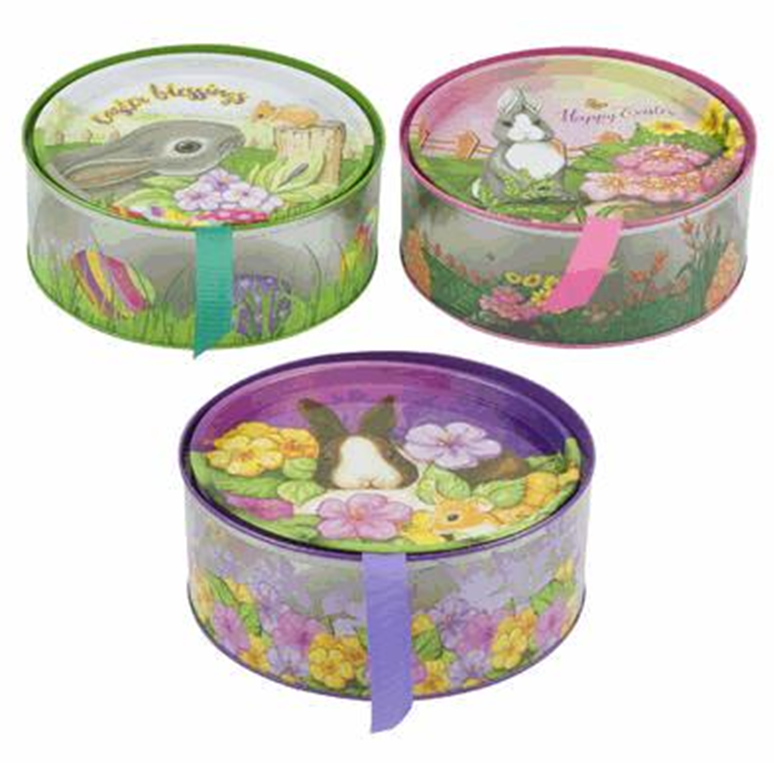 7" Round Easter Container – 3 Assorted Designs
