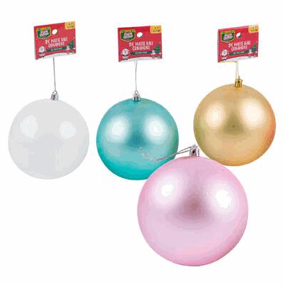 BALL ORNAMENT,4.7"MATTE 4AST