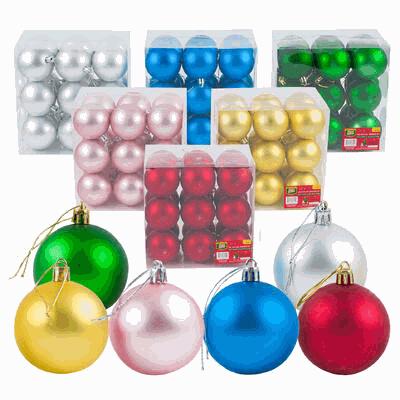 BALL ORNAMENT,18pc 2.3"MATTE 6
