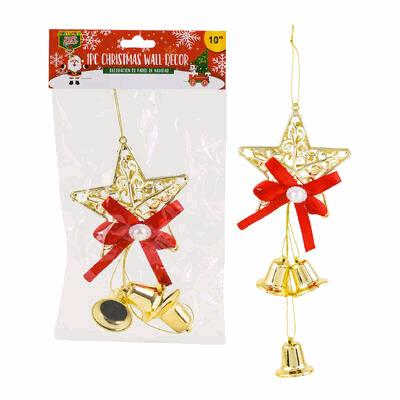 DECOR,1pc 10"H STAR w/BOW