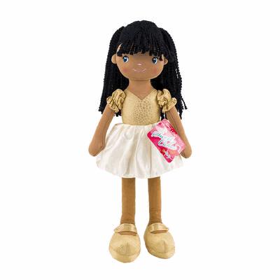 PLUSH RAG DOLL,18"ADDY GOLD