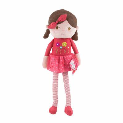 PLUSH RAG DOLL,20"OLIVIA CORAL