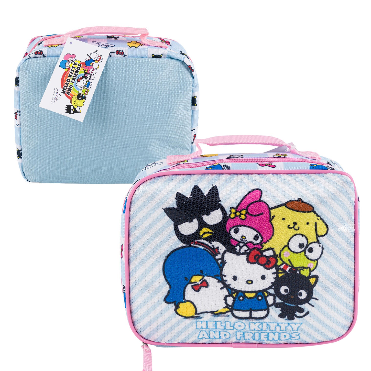 Hello Kitty and Friends Blue and Pink Insulated Lunch Bag