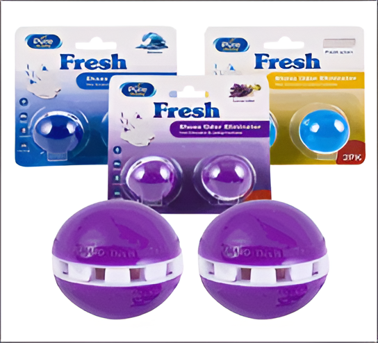 Shoe Deodorant 2-Pack – 2g Odor Eliminator Balls for Shoes and Gym Bags