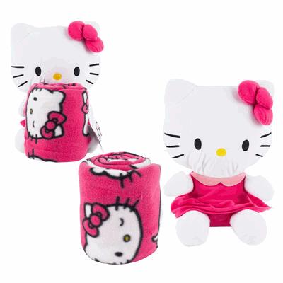 HUGGER&THROW SET,2pcHELLO KITT