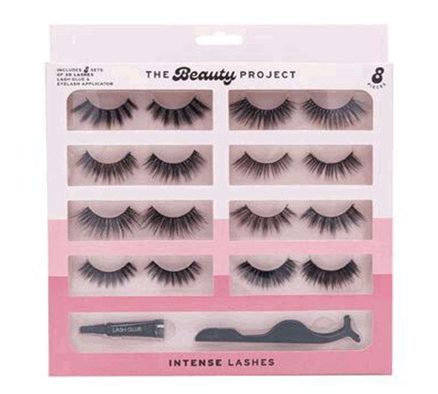 10-Piece Eyelash Set with Glue Applicator