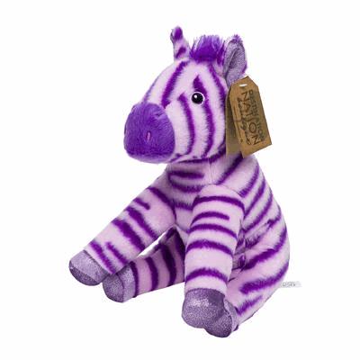 PLUSH,12"PURPLE ZEBRA