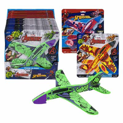 TOY,10"PLANE FOAM GLIDER MARVEL