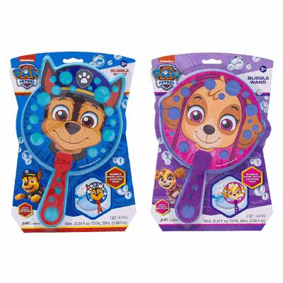 Two bubble wands in packaging with Paw Patrol characters on a white background