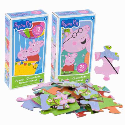 PUZZLE,18&24pcPEPPA PIG 2AST