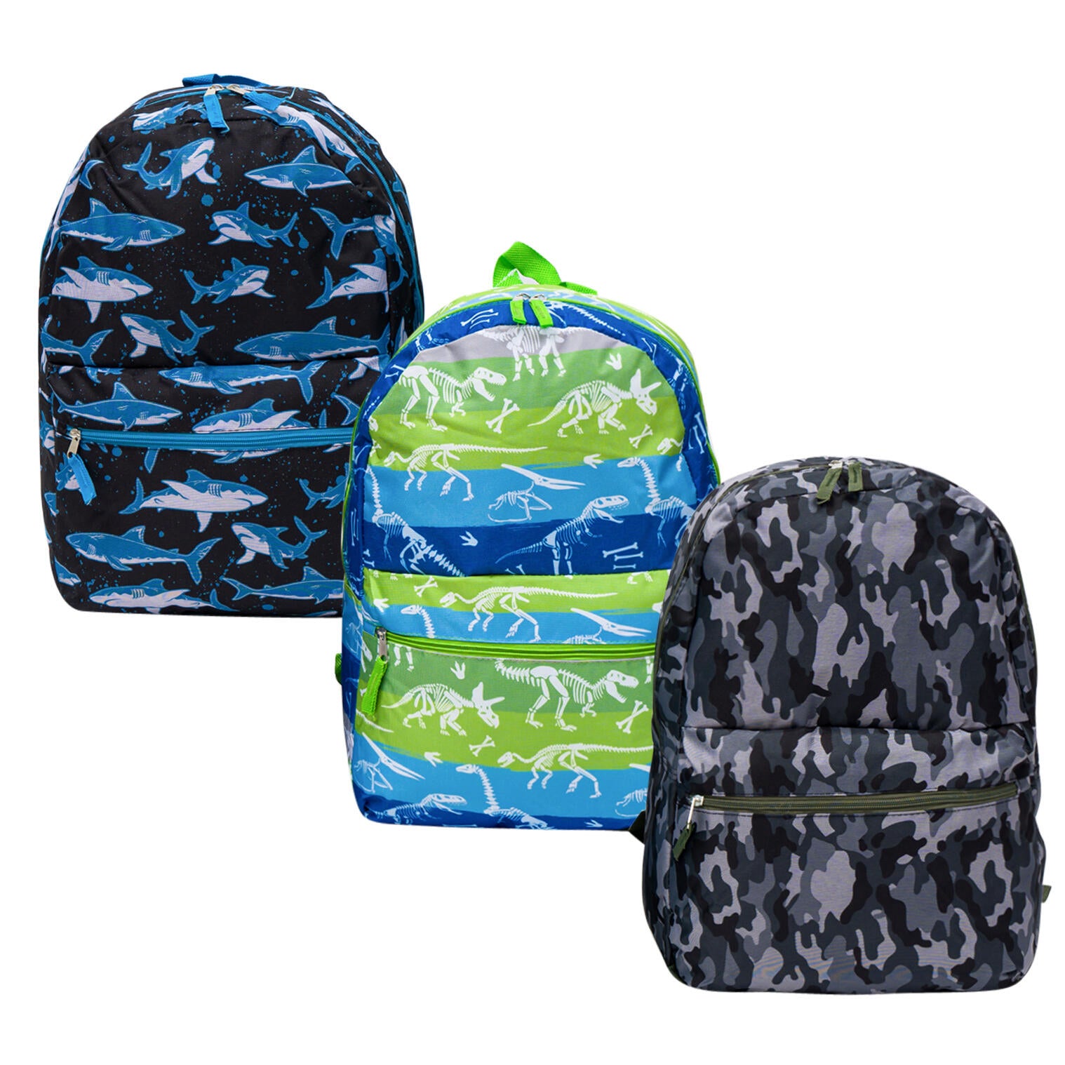 Backpack with Padded Straps - 17'' - Adjustable Straps - Assorted Design