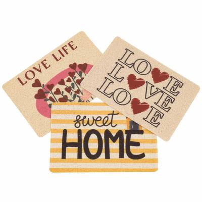 DOOR MAT,16"x24" ASST PVC