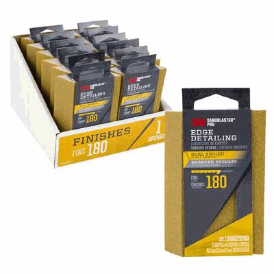 SANDING SPONGE,FINE EDGE,3M,18