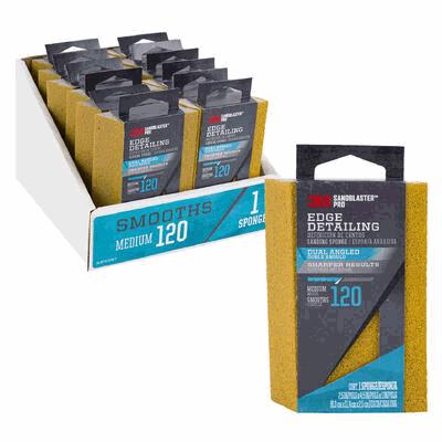 SANDING SPONGE,MED EDGE, 3M