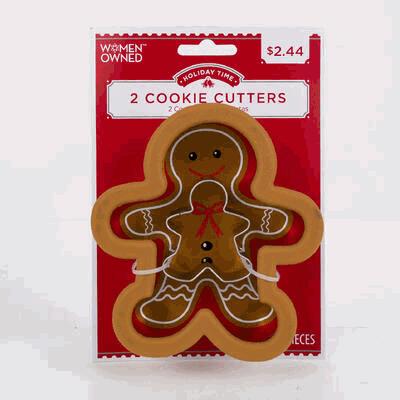COOOKIE CUTTER ,2PC,GINGER BRE