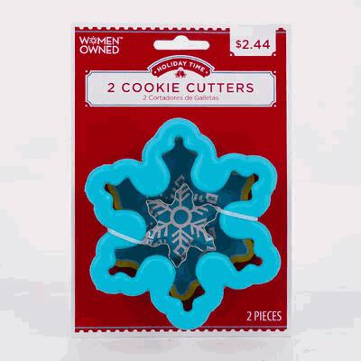 COOKIE CUTTER,2PC,SNOWFLAKES