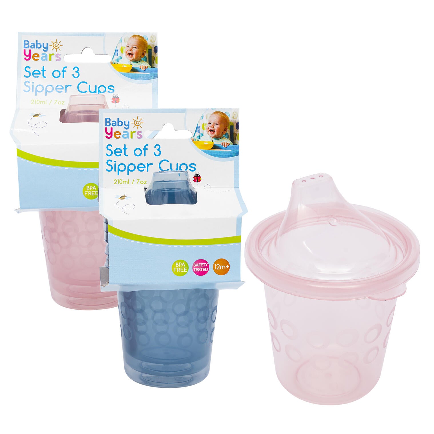 Baby Years Set of 3 Sipper Cups Assorted