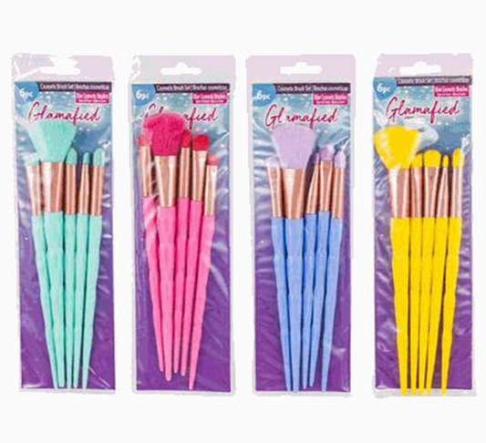 Cosmetic Brush Set – 5pc, 4 Assorted Colors, LaColors